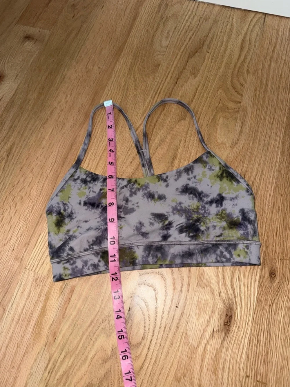 Lululemon Flow Y Nulu Bra *Light Support, A–C Cups Tie Dye Mauve Grey Multi 6